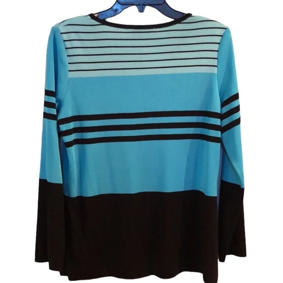 Exclusively Misook stripped sweater top M last price drop - Picture 2 of 6